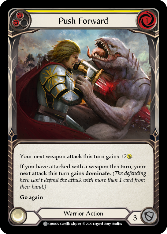 Push Forward (Yellow) [CRU095] (Crucible of War)  1st Edition Normal | Boutique FDB TCG