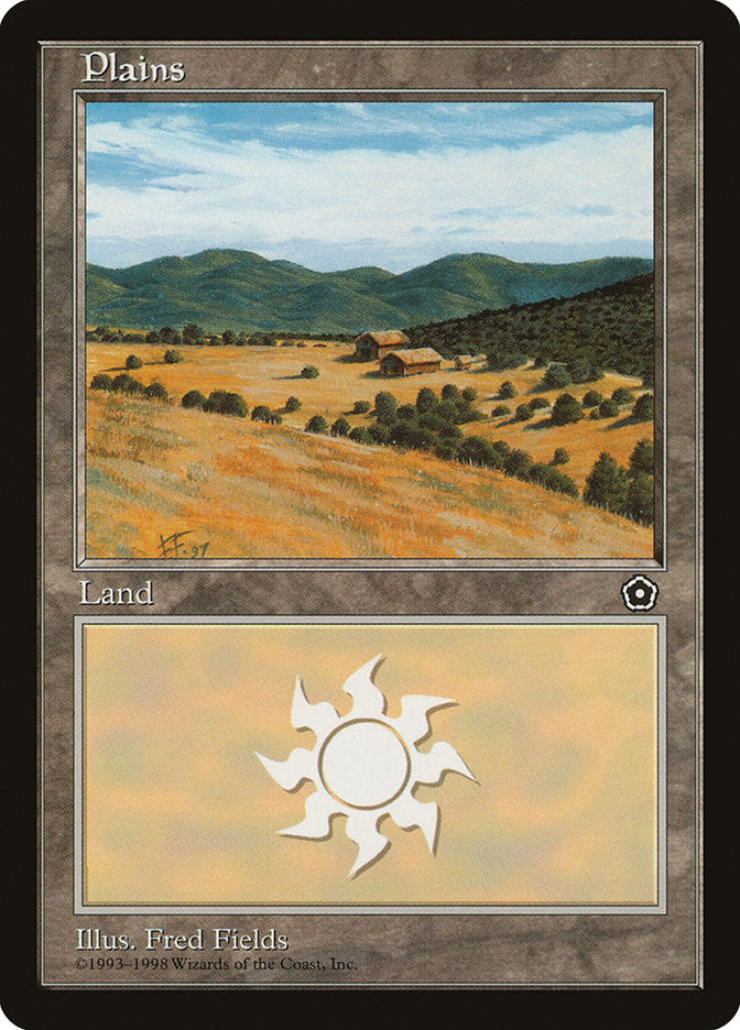 Plains (Small Houses in Center) [Portal Second Age] | Boutique FDB TCG