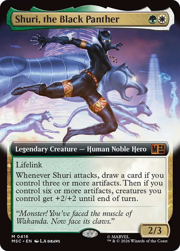 Shuri, the Black Panther (Extended Art) [Marvel Super Heroes Commander] | Boutique FDB TCG