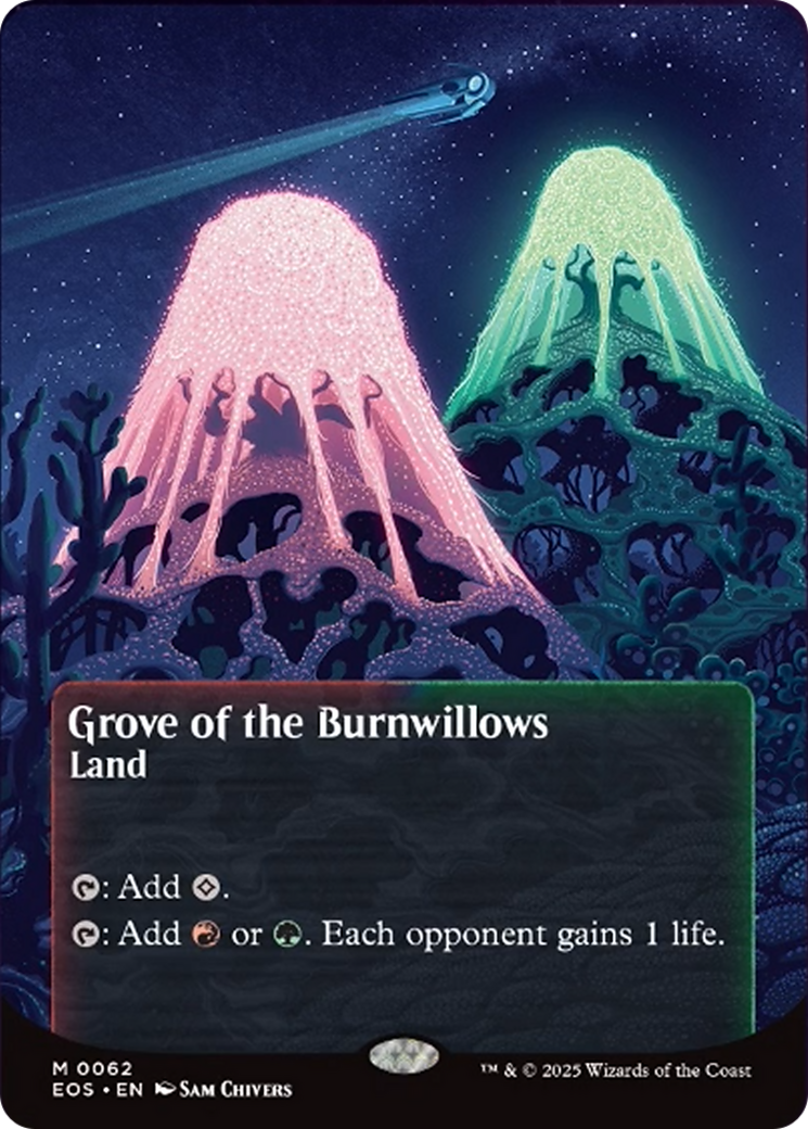 Grove of the Burnwillows (0062) (Borderless) [Edge of Eternities: Stellar Sights] | Boutique FDB TCG