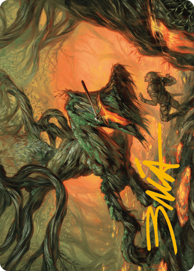 Stump Stomp Art Card (Gold-Stamped Signature) [Modern Horizons 3 Art Series] | Boutique FDB TCG