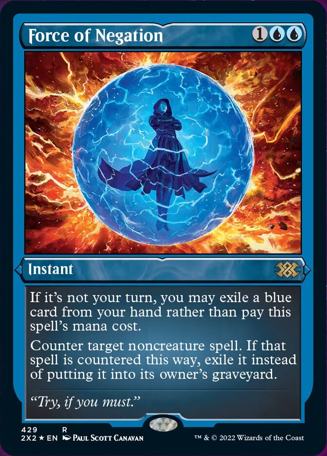 Force of Negation (Foil Etched) [Double Masters 2022] | Boutique FDB TCG
