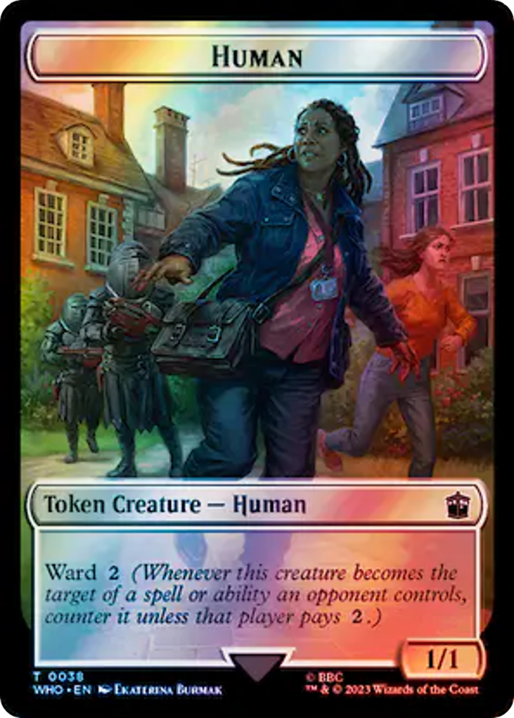 Human (0038) // Mutant Double-Sided Token (Surge Foil) [Doctor Who Tokens] | Boutique FDB TCG