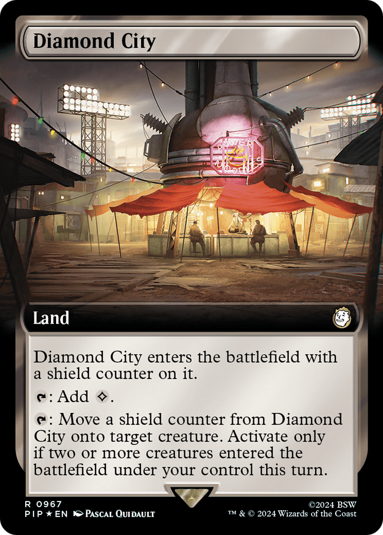 Diamond City (Extended Art) (Surge Foil) [Fallout] | Boutique FDB TCG