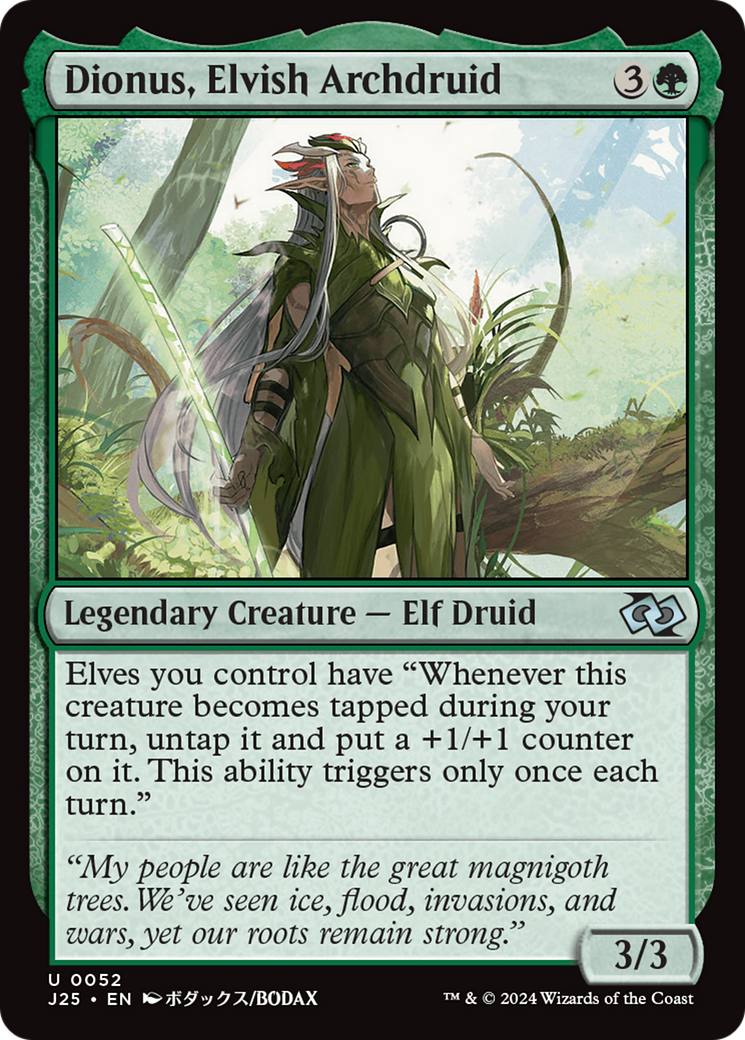 Dionus, Elvish Archdruid (Anime) [Foundations Jumpstart] | Boutique FDB TCG