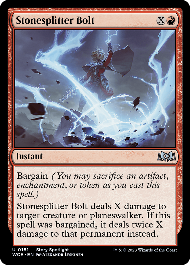 Stonesplitter Bolt [Wilds of Eldraine] | Boutique FDB TCG