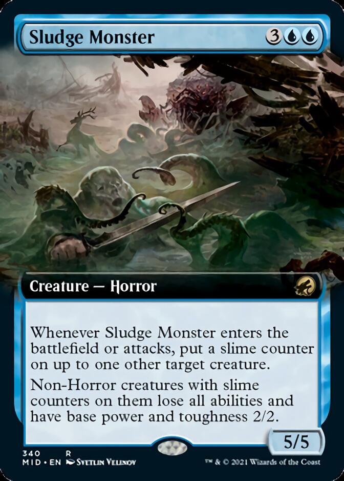 Sludge Monster (Extended Art) [Innistrad: Midnight Hunt] | Boutique FDB TCG