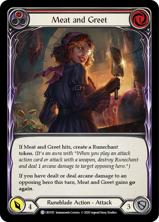 Meat and Greet (Red) [CRU151] (Crucible of War)  1st Edition Normal | Boutique FDB TCG