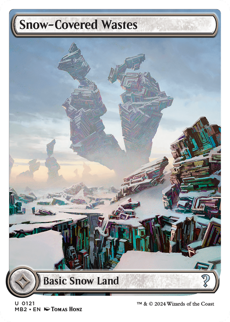 Snow-Covered Wastes (White Border) [Mystery Booster 2] | Boutique FDB TCG