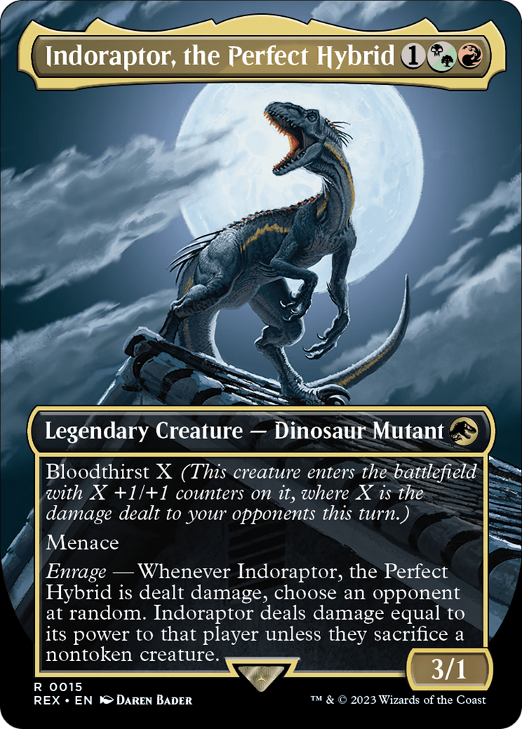 Indoraptor, the Perfect Hybrid (Borderless) [Jurassic World Collection] | Boutique FDB TCG