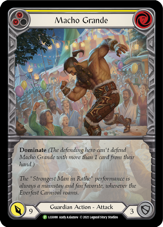 Macho Grande (Yellow) [LGS088] (Promo)  Rainbow Foil | Boutique FDB TCG