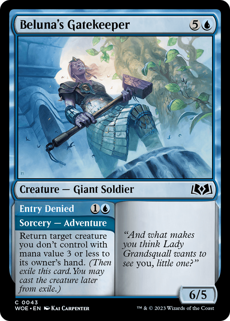 Beluna's Gatekeeper // Entry Denied [Wilds of Eldraine] | Boutique FDB TCG