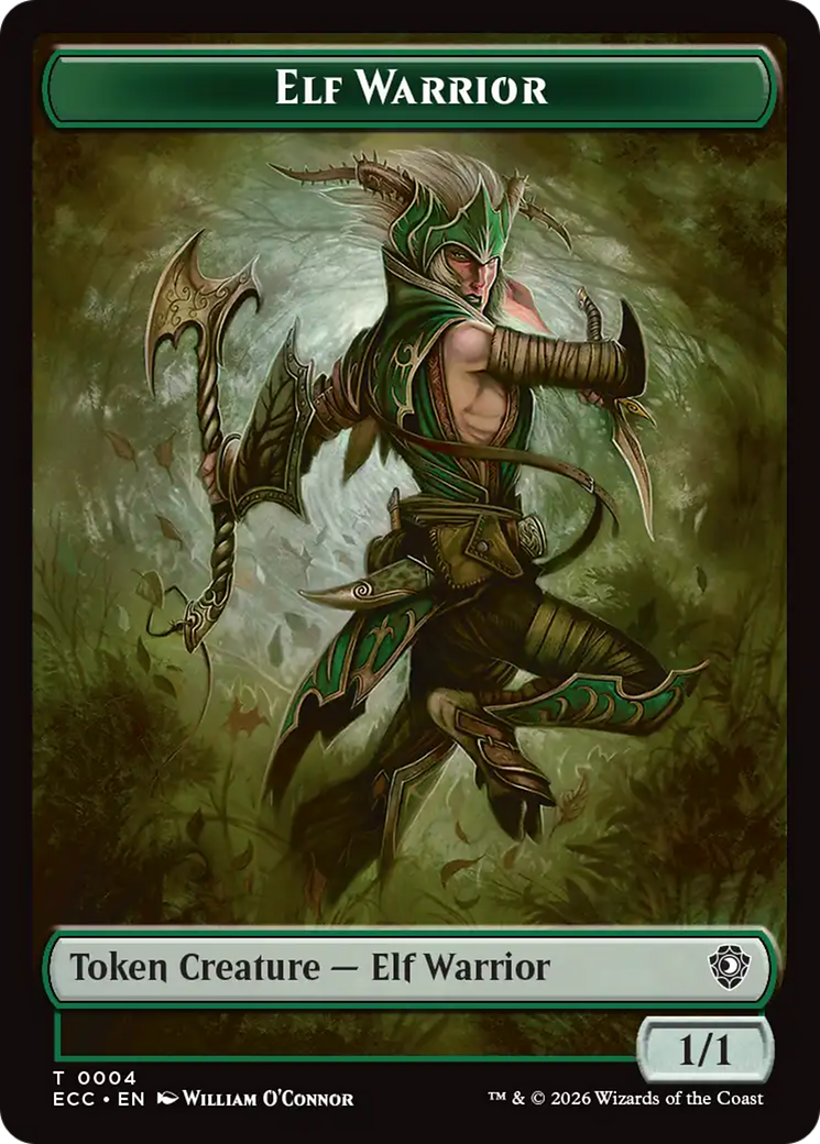 Zombie // Elf Warrior Double-Sided Token [Lorwyn Eclipsed Tokens] | Boutique FDB TCG