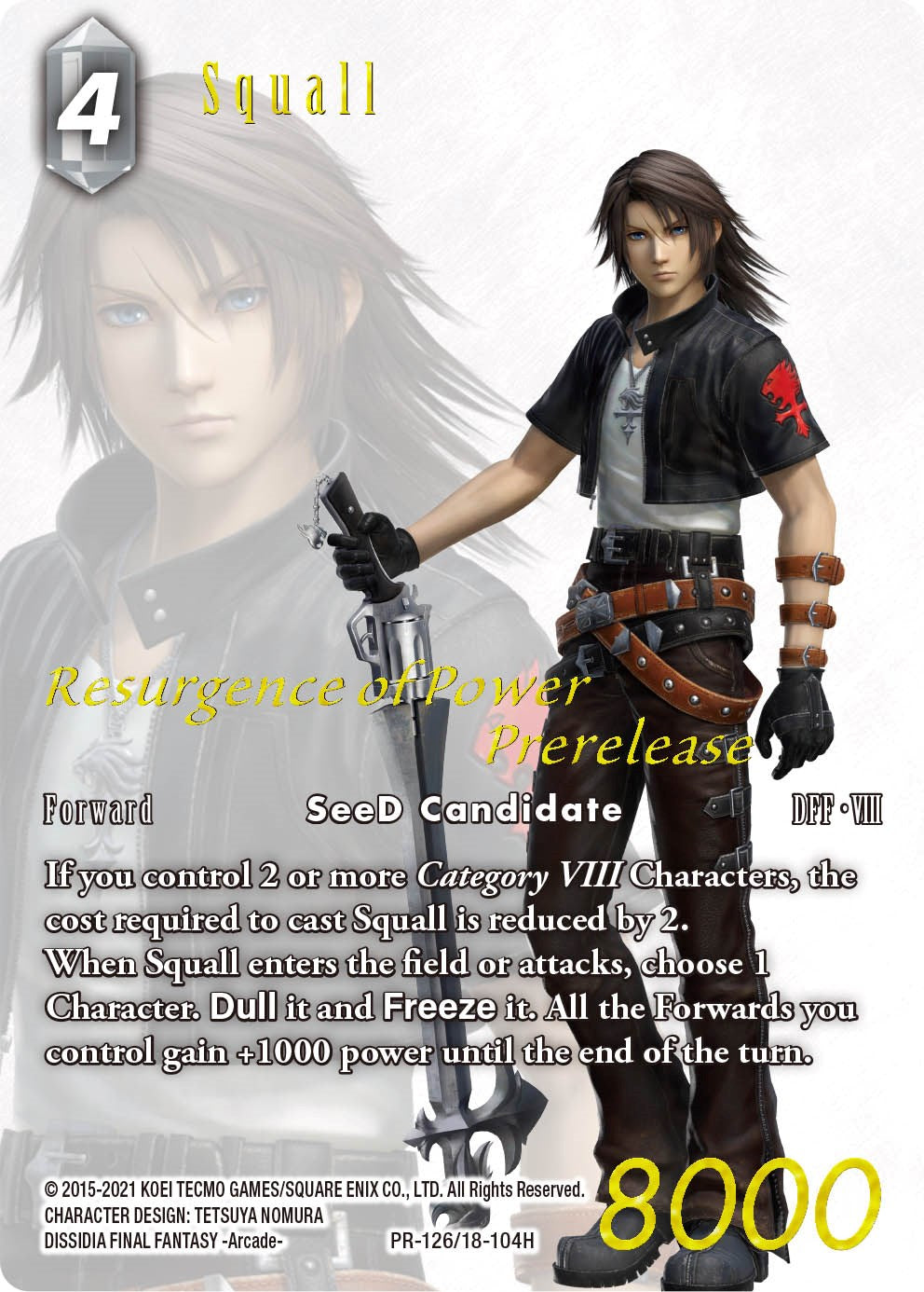 Squall (Prerelease Promo) [Resurgence of Power] | Boutique FDB TCG