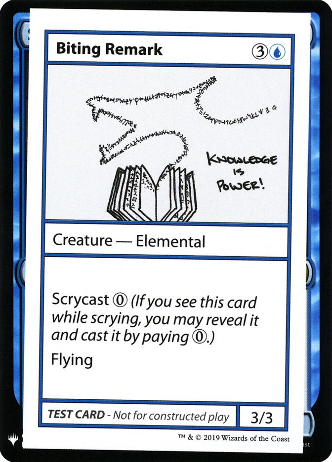 Biting Remark [Mystery Booster Playtest Cards] | Boutique FDB TCG