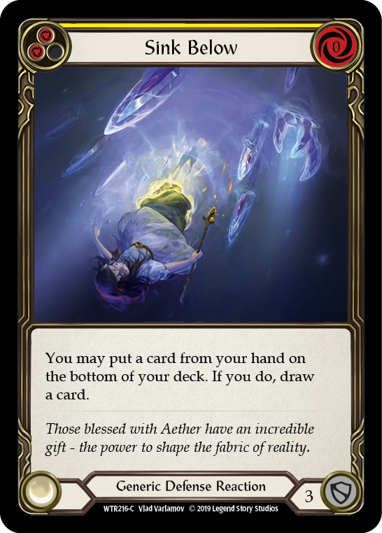 Sink Below (Yellow) [WTR216-C] (Welcome to Rathe)  Alpha Print Normal | Boutique FDB TCG