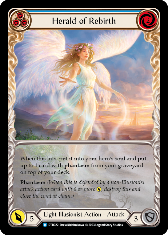 Herald of Rebirth (Blue) [DTD022] (Dusk Till Dawn) | Boutique FDB TCG