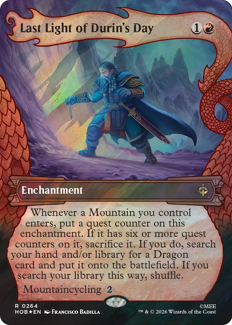Last Light of Durin's Day (Showcase) (Surge Foil) [The Hobbit] | Boutique FDB TCG