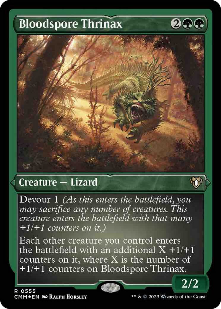 Bloodspore Thrinax (Foil Etched) [Commander Masters] | Boutique FDB TCG