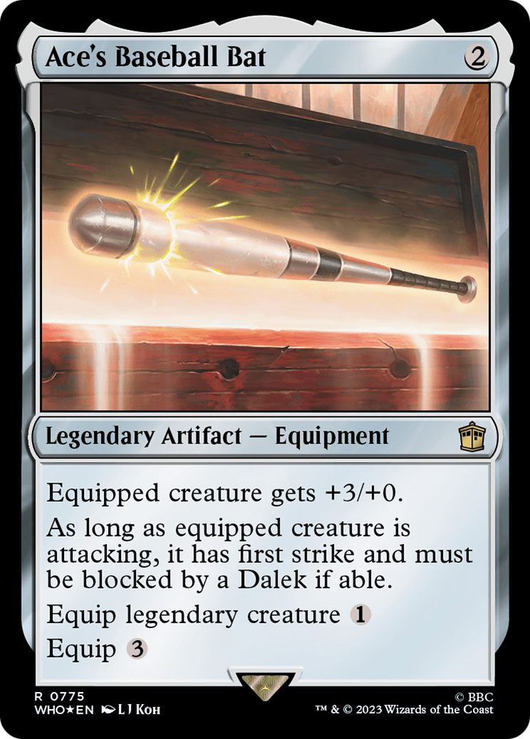 Ace's Baseball Bat (Surge Foil) [Doctor Who] | Boutique FDB TCG