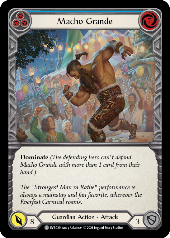 Macho Grande (Blue) [EVR029] (Everfest)  1st Edition Rainbow Foil | Boutique FDB TCG