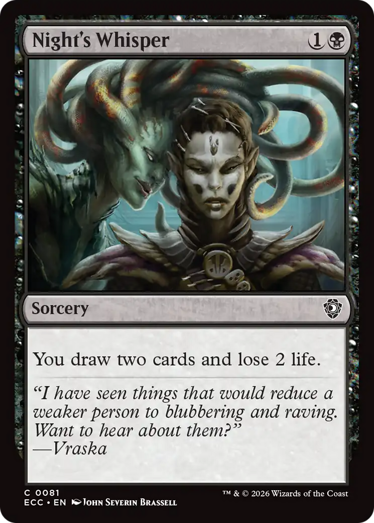 Night's Whisper [Lorwyn Eclipsed Commander] | Boutique FDB TCG