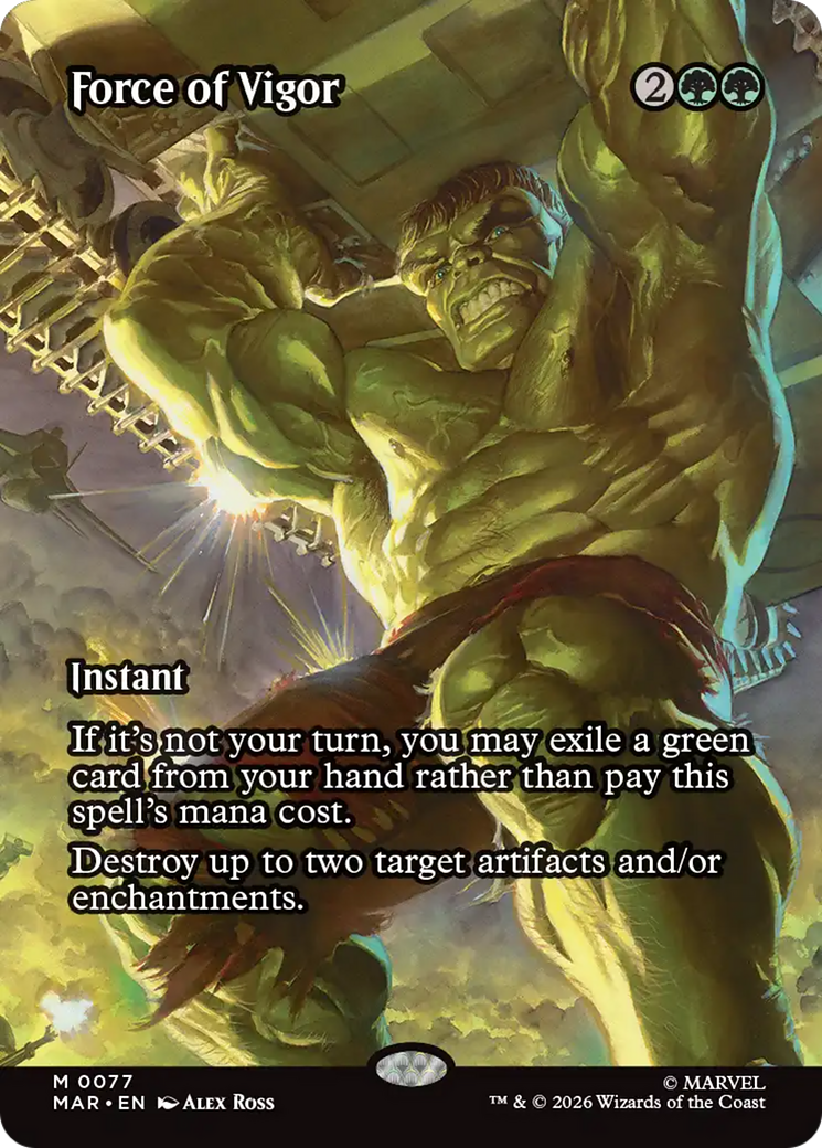 Force of Vigor (Borderless) [Marvel Universe: Eternal-Legal] | Boutique FDB TCG