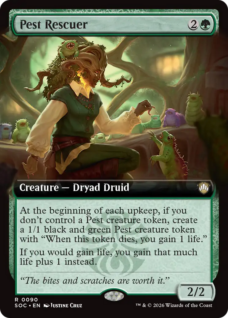 Pest Rescuer (Extended Art) [Secrets of Strixhaven Commander] | Boutique FDB TCG