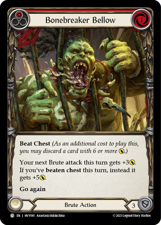 Bonebreaker Bellow (Red) [HVY041] (Heavy Hitters) | Boutique FDB TCG