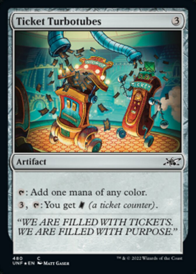 Ticket Turbotubes (Galaxy Foil) [Unfinity] | Boutique FDB TCG