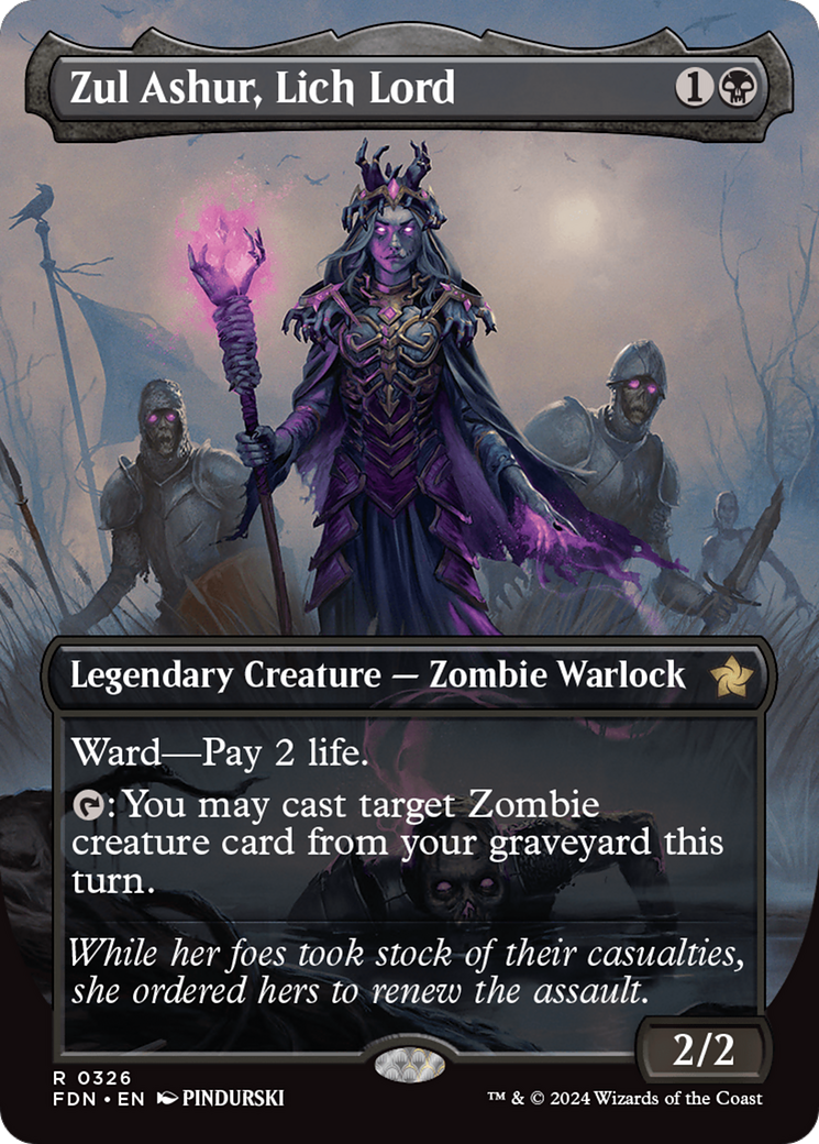 Zul Ashur, Lich Lord (Borderless) [Foundations] | Boutique FDB TCG