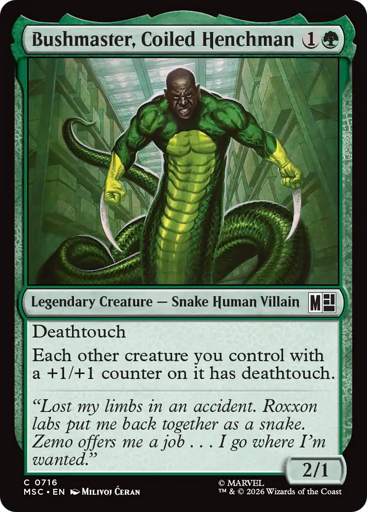 Bushmaster, Coiled Henchman [Marvel Super Heroes Commander] | Boutique FDB TCG