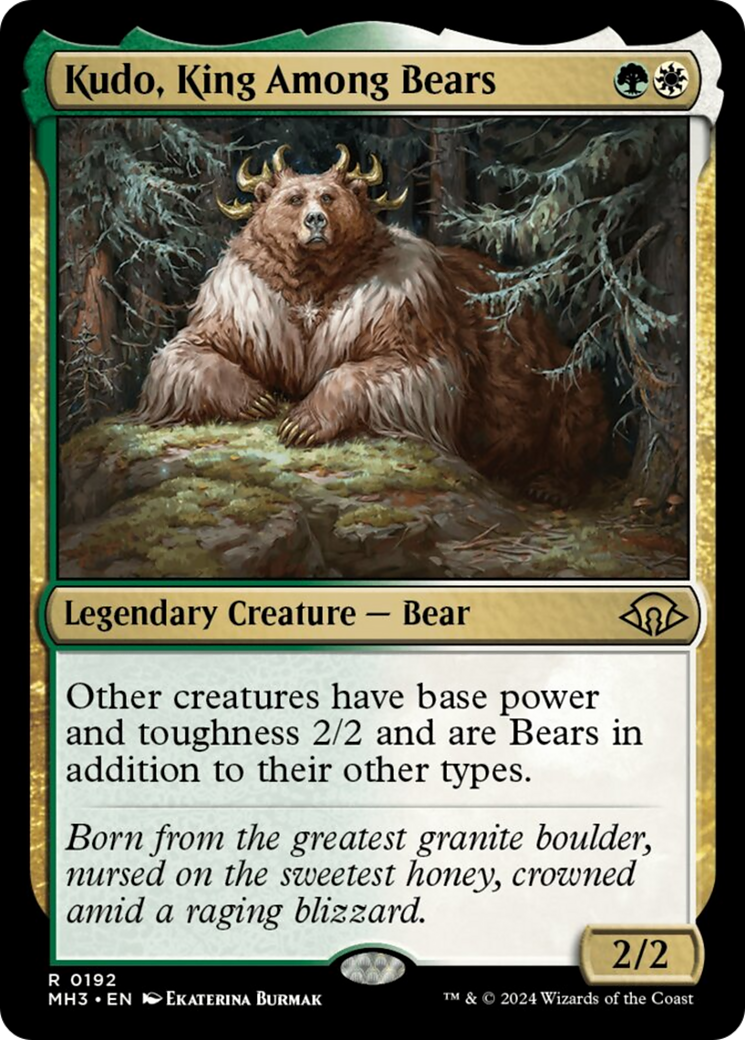 Kudo, King Among Bears [Modern Horizons 3] | Boutique FDB TCG