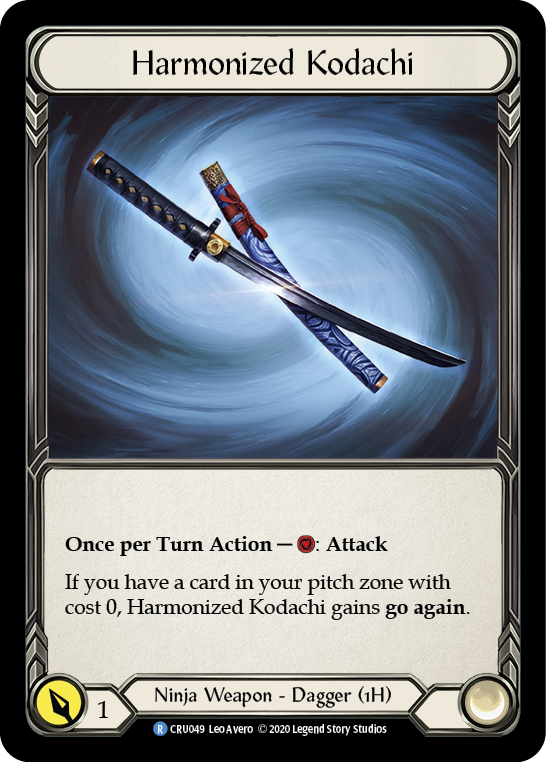 Harmonized Kodachi [CRU049] (Crucible of War)  1st Edition Cold Foil | Boutique FDB TCG
