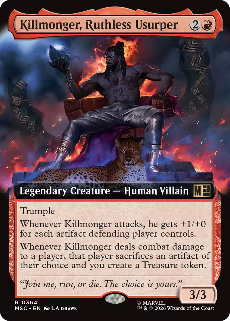 Killmonger, Ruthless Usurper (Extended Art) [Marvel Super Heroes Commander] | Boutique FDB TCG