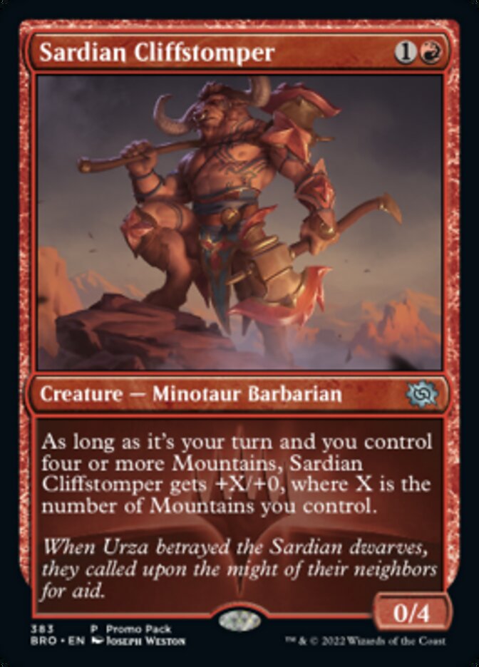 Sardian Cliffstomper (Promo Pack) [The Brothers' War Promos] | Boutique FDB TCG