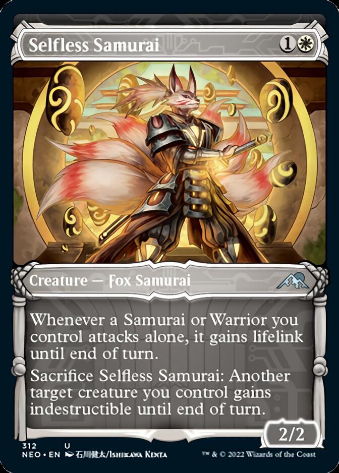 Selfless Samurai (Showcase Samurai) [Kamigawa: Neon Dynasty] | Boutique FDB TCG