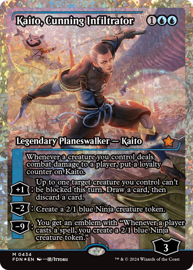 Kaito, Cunning Infiltrator (Showcase) (Frature Foil) [Foundations] | Boutique FDB TCG