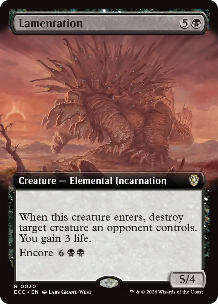 Lamentation (Extended Art) [Lorwyn Eclipsed Commander] | Boutique FDB TCG
