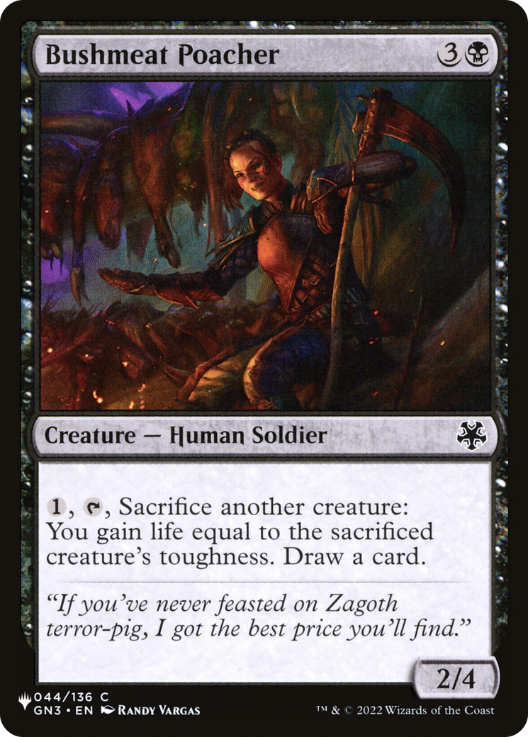 Bushmeat Poacher [The List Reprints] | Boutique FDB TCG