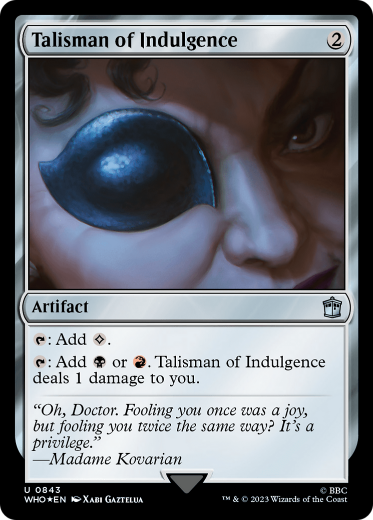 Talisman of Indulgence (Surge Foil) [Doctor Who] | Boutique FDB TCG