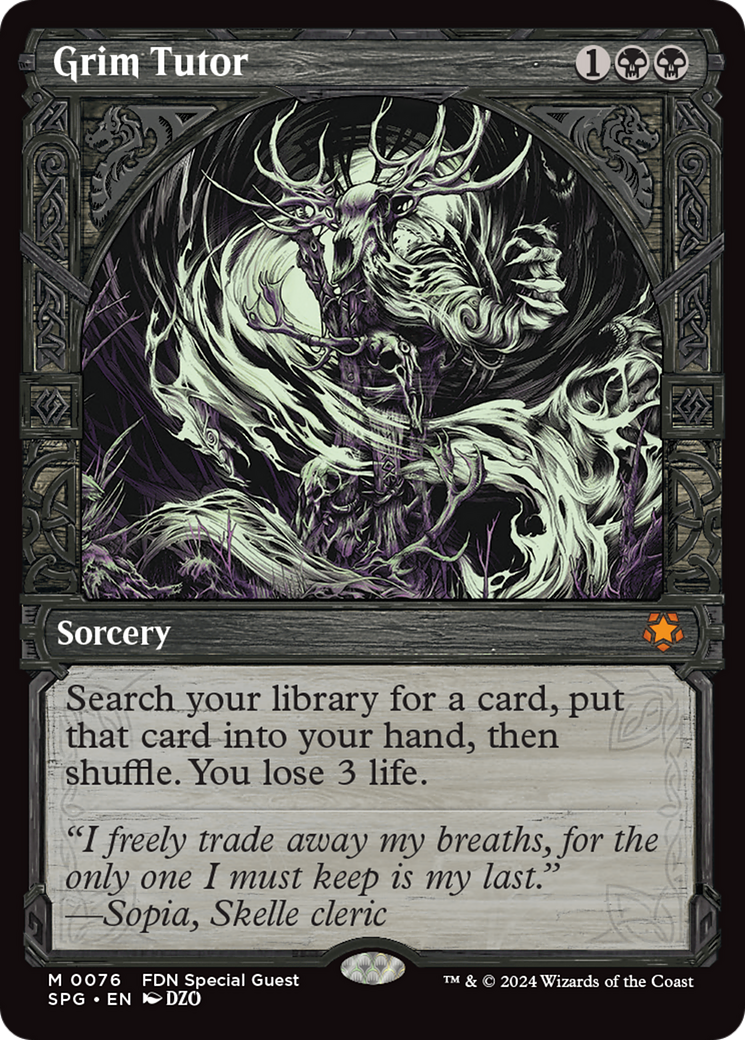 Grim Tutor (Showcase) [Foundations Special Guests] | Boutique FDB TCG