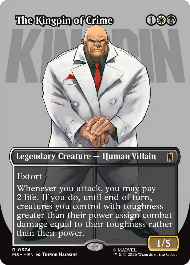 The Kingpin of Crime (Borderless) (0374) [Marvel Super Heroes] | Boutique FDB TCG