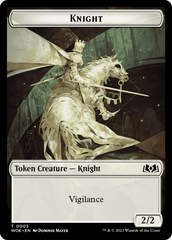 Knight // Food (0010) Double-Sided Token [Wilds of Eldraine Tokens] | Boutique FDB TCG