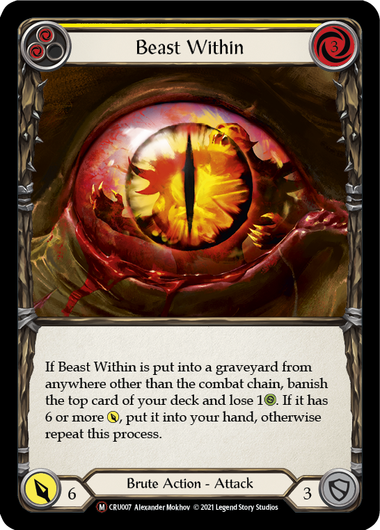 Beast Within [U-CRU007] (Crucible of War Unlimited)  Unlimited Rainbow Foil | Boutique FDB TCG