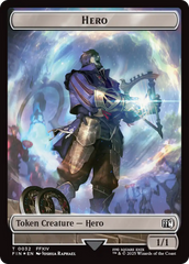 Human Soldier // Hero (0032) Double-Sided Token (Surge Foil) [FINAL FANTASY Commander Tokens] | Boutique FDB TCG