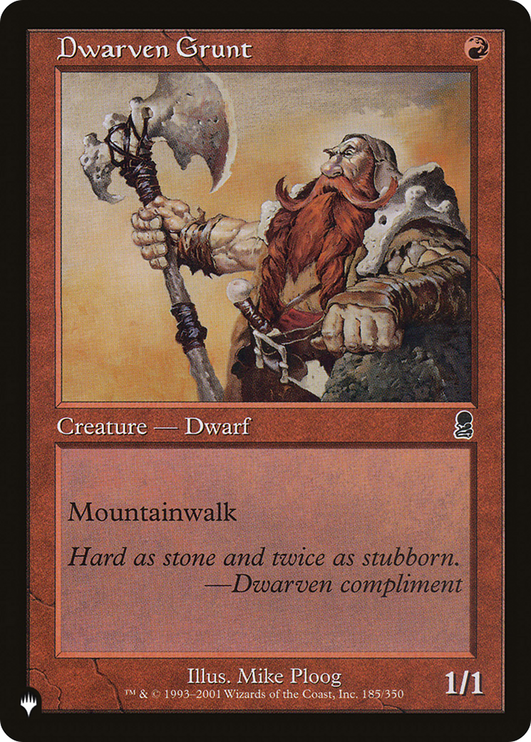 Dwarven Grunt [The List] | Boutique FDB TCG