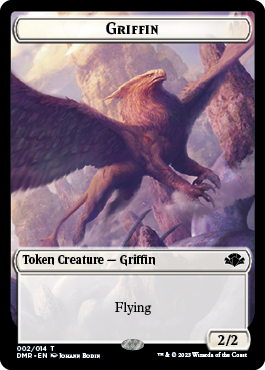 Insect // Griffin Double-Sided Token [Dominaria Remastered Tokens] | Boutique FDB TCG