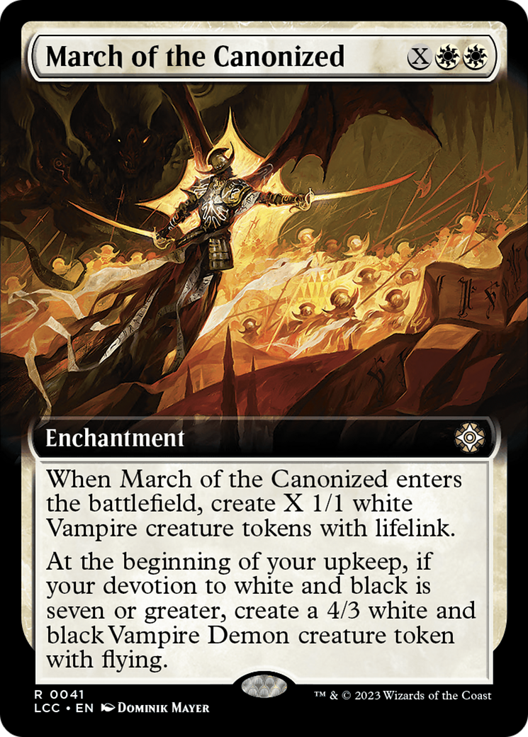 March of the Canonized (Extended Art) [The Lost Caverns of Ixalan Commander] | Boutique FDB TCG