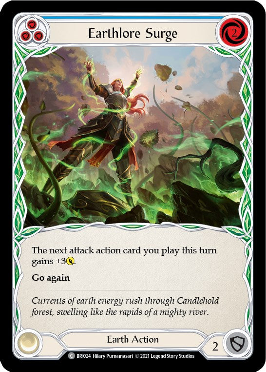 Earthlore Surge (Blue) [BRI024] (Tales of Aria Briar Blitz Deck)  1st Edition Normal | Boutique FDB TCG